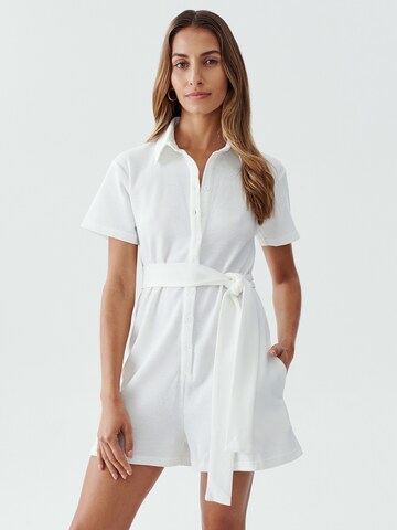 Calli - Jumpsuit 'WEEKEND' en blanco: frente