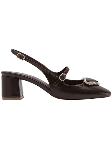 Décolleté sling 'Rosita' di Limoya in marrone