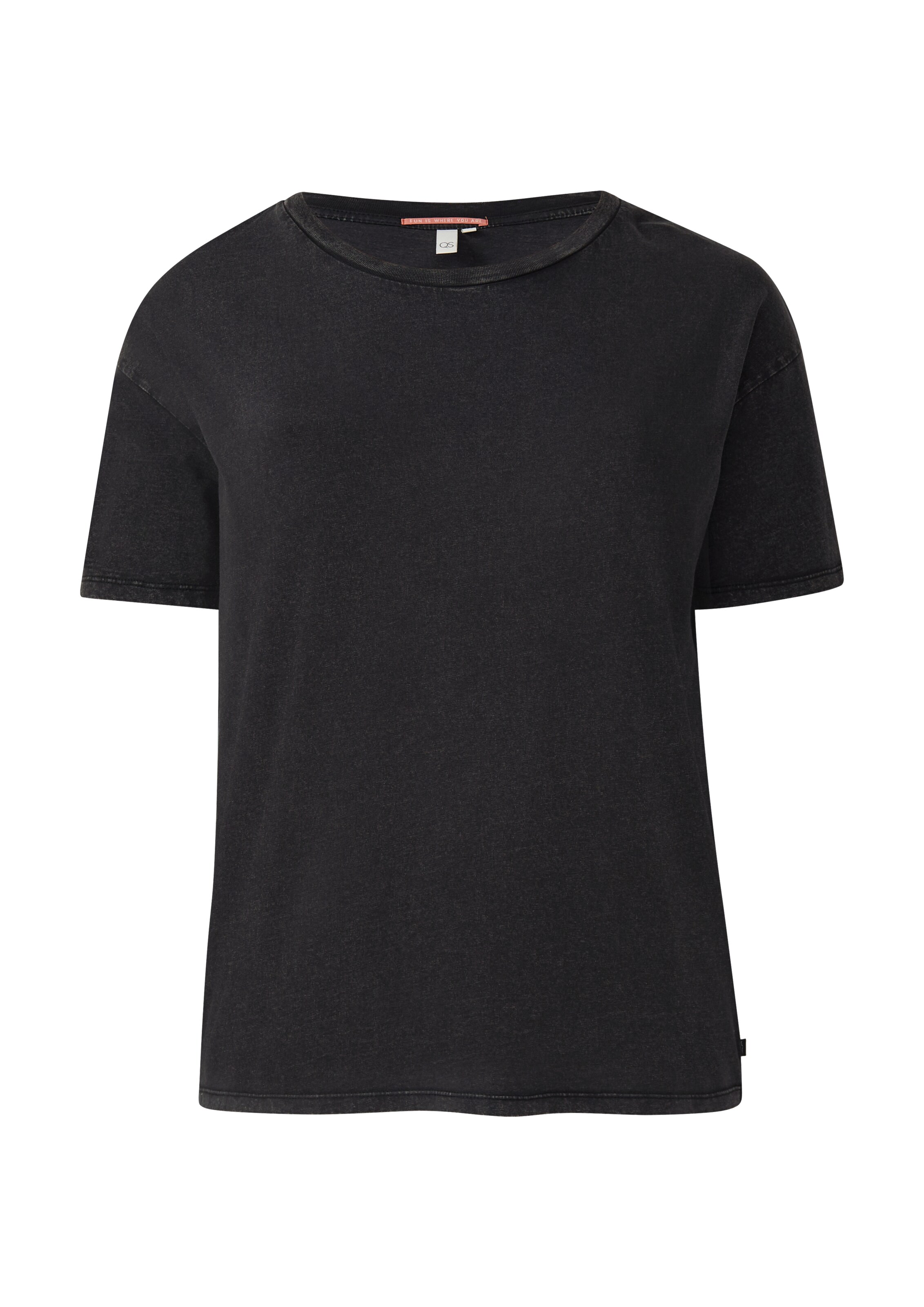 QS Shirt in Zwart: voorkant