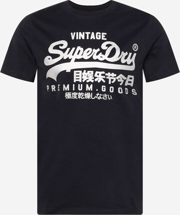 Effilé T-Shirt Superdry en noir : devant