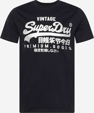 Superdry Тениска в черно: отпред