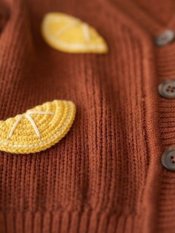 Cardigan Hilal Akinci Kids en marron