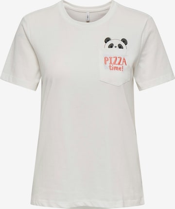 ONLY Μπλουζάκι 'ONLPOLLY' σε λευκό: μπροστά