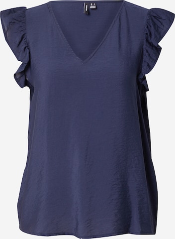 VERO MODA Blouse 'JOSIE' in Blauw: voorkant