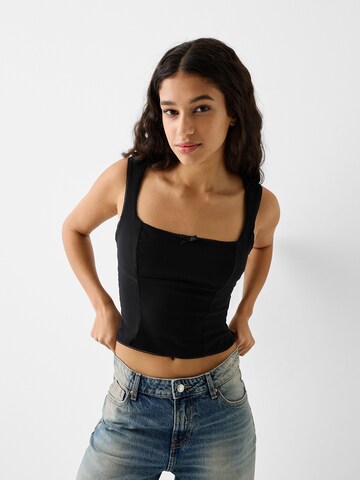 Bershka Top in Zwart: voorkant