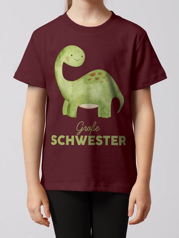 T-Shirt 'Dinosaurier 04 Große Schwester' watabout.kids en rouge