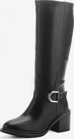 Stivale di Elara in nero: frontale