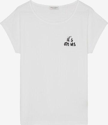 T-shirt Marc O'Polo en blanc : devant