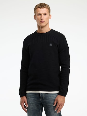 CHASIN' Pullover 'Caleb' in Schwarz: Vorderseite