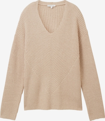 TOM TAILOR Sweater in Beige: front