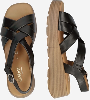 GABOR Strap Sandals in Black