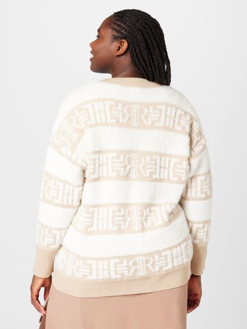River Island Plus - Cárdigan 'ZEBRA' en beige