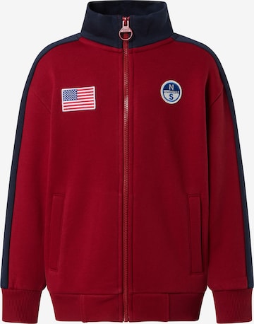 North Sails Sweatvest in Rood: voorkant