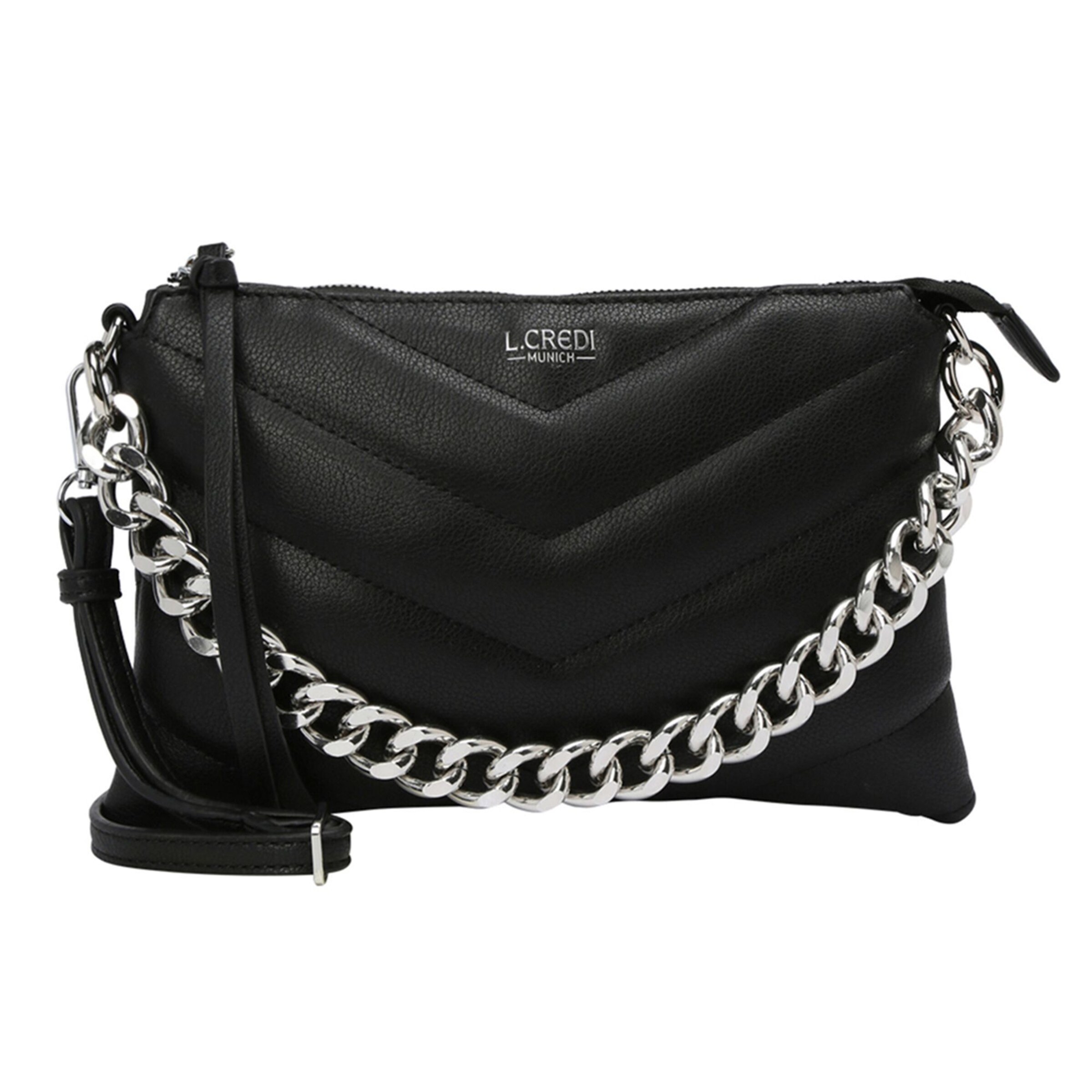 Sac bandoulière 'Kalinka' L.CREDI en noir : devant