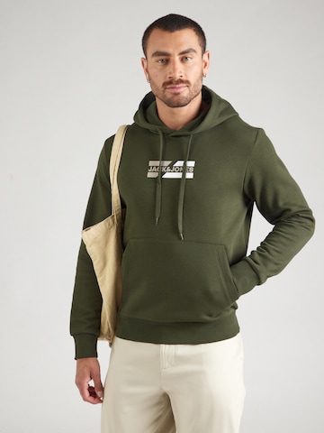 JACK & JONES Μπλούζα φούτερ 'JJECorp' σε πράσινο: μπροστά