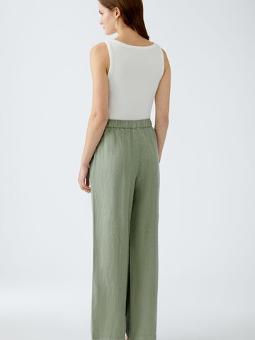 OUI Wide Leg Hose in Grün