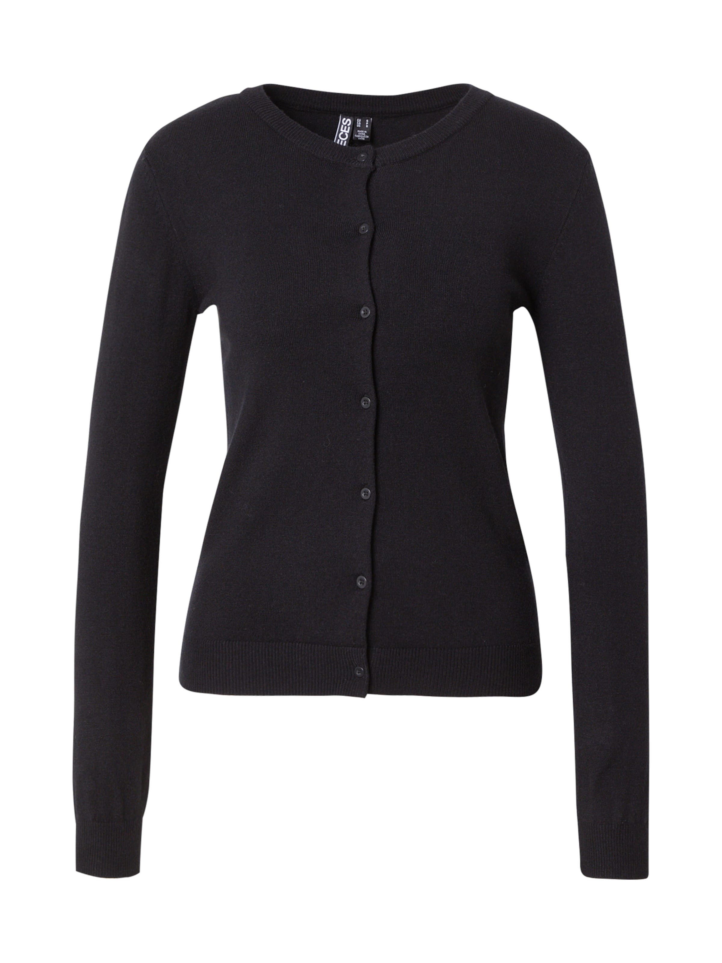 PIECES Вязаная кофта 'PCNora' в Черный: спереди