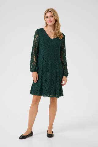 Cream Dress 'Kit' in Green