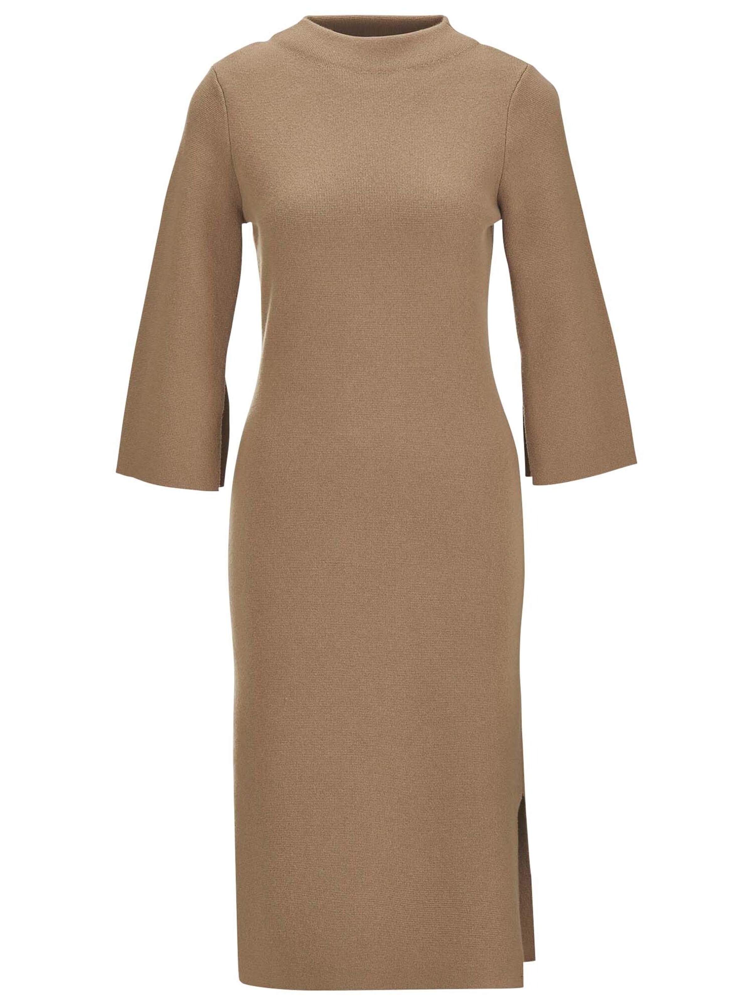 MADELEINE Gebreide jurk in Bruin: voorkant