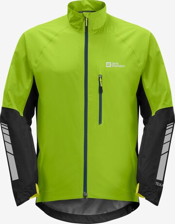 JACK WOLFSKIN Athletic Jacket in Green: front