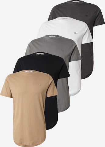 T-Shirt 'Dorian' ABOUT YOU en marron : devant
