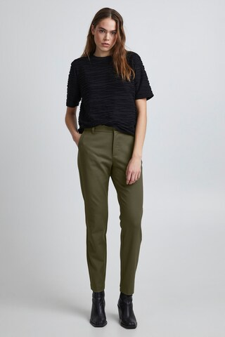 PULZ Jeans Regular Trousers 'PZBINDY HW' in Green