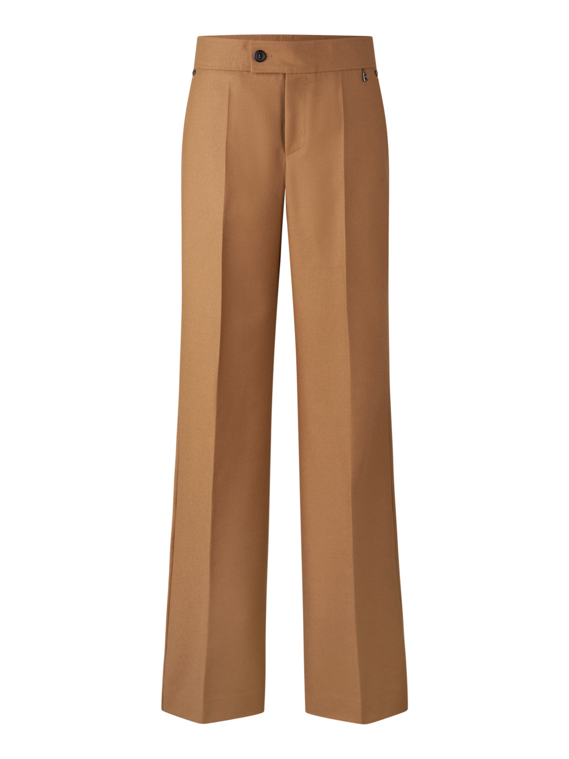 BOGNER Wide leg Trousers with creases 'Hermia' in Brown: front