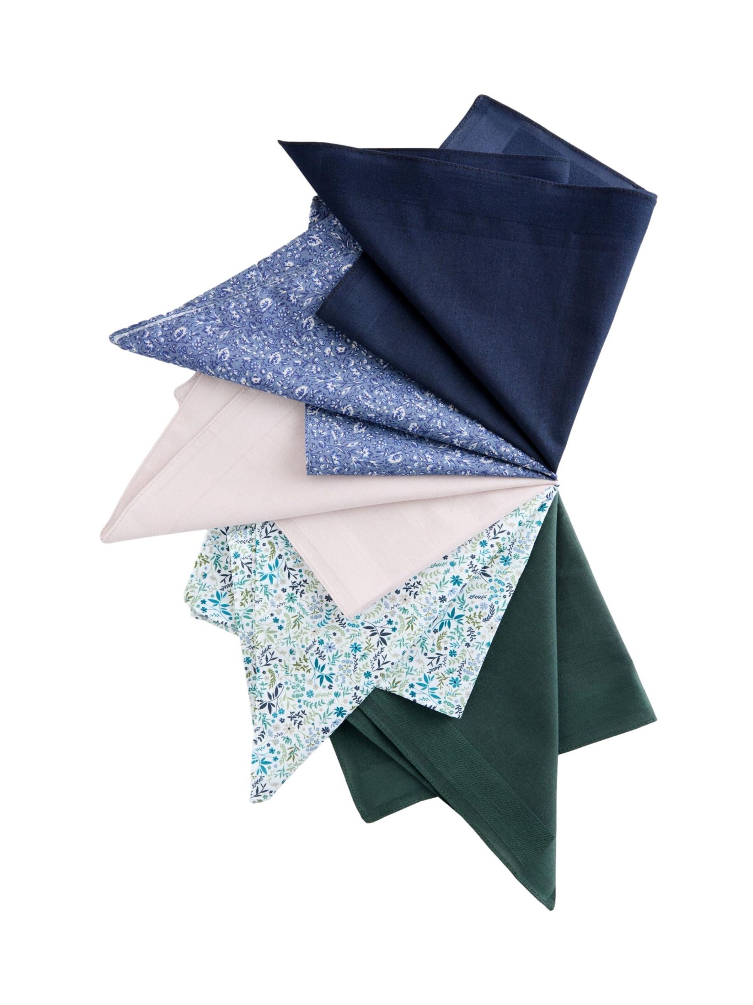 Next Shawl in Dusty blue / Dark blue / Fir / Natural white, Item view