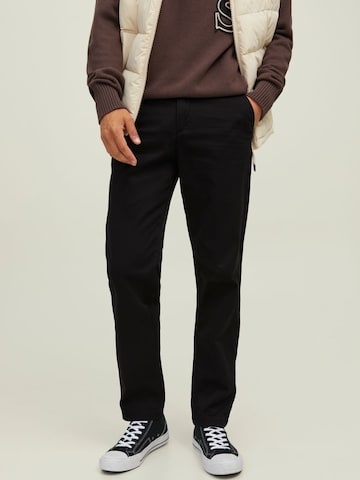 JACK & JONES - Loosefit Calças chino 'Kane Bowie' em preto: frente