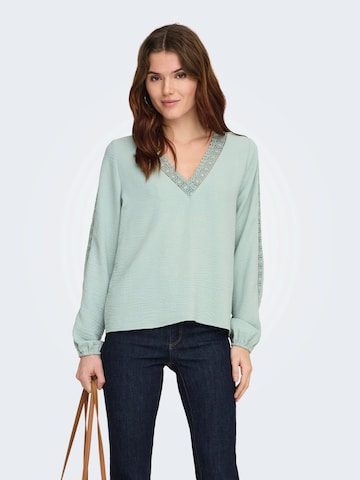 Chemisier 'ONLGREGOR METTE' ONLY en vert : devant