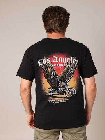 T-Shirt 'RAPTOR' Deeluxe en noir : devant