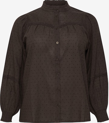 KAFFE CURVE Blouse 'Silla' in Brown: front