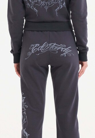 Ed Hardy Zvonový Sportovní kalhoty 'Love Is Mystery' – šedá