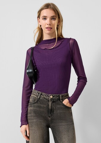 T-shirt QS en violet : devant