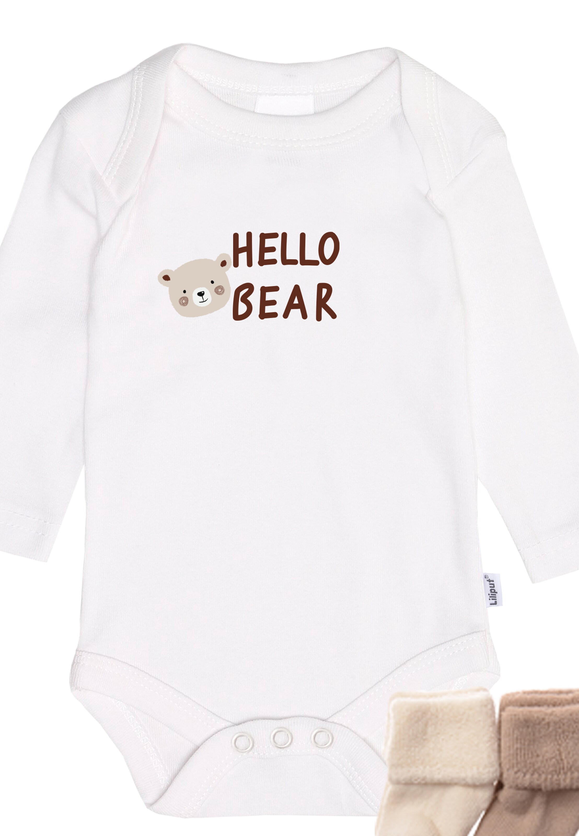 LILIPUT Set 'Hello Bear' in White