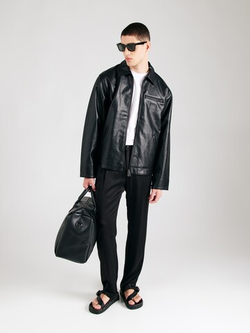 DRYKORN Regular Pleat-Front Pants 'LEEK' in Black