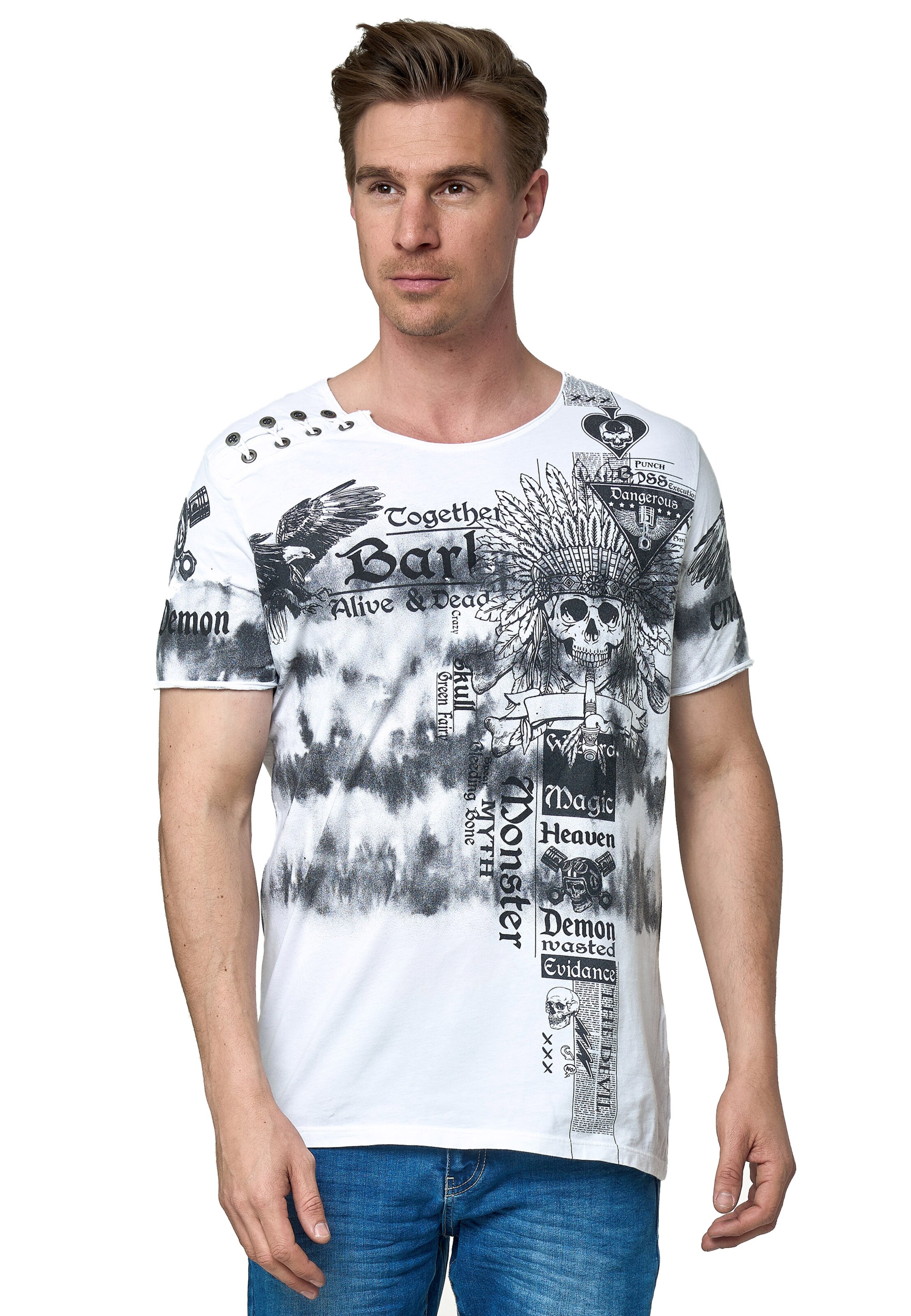 Rusty Neal Shirt in White: front