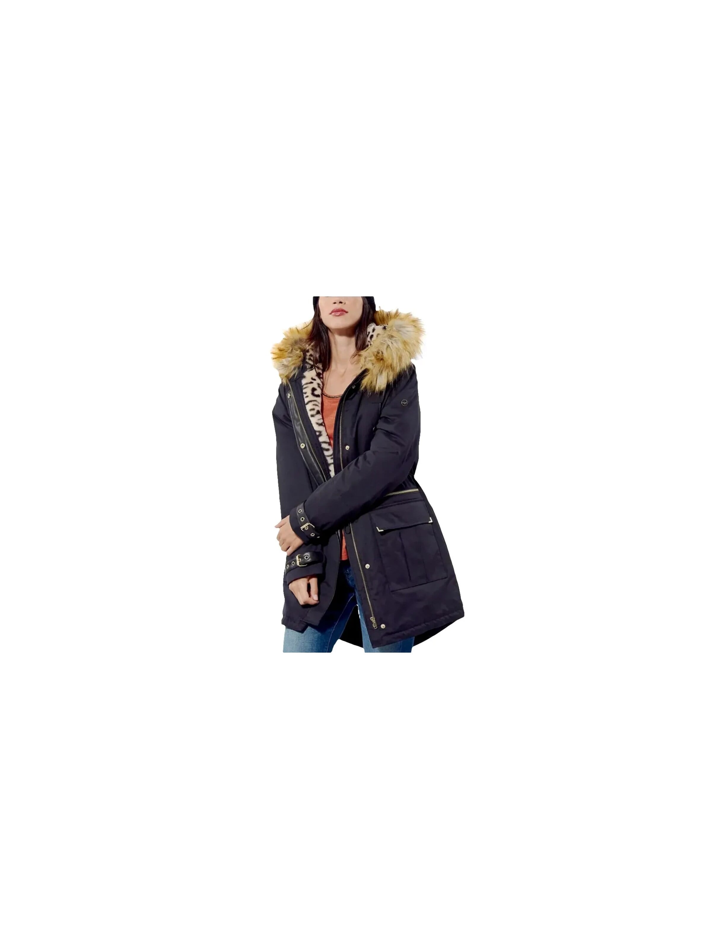 Parka d’hiver 'Lofty' Kaporal en noir : devant