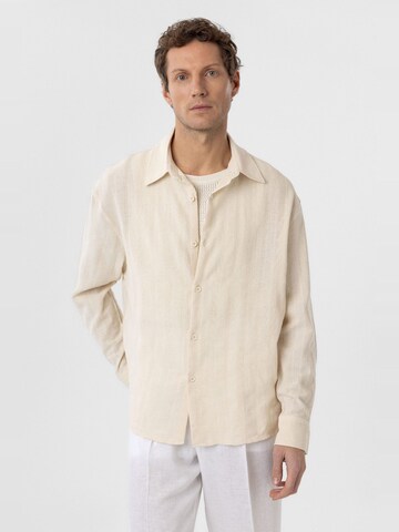 Coupe regular Chemise 'Cristiano' Antioch en beige : devant