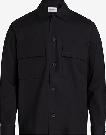 Calvin Klein Button Up Shirt in Black: front
