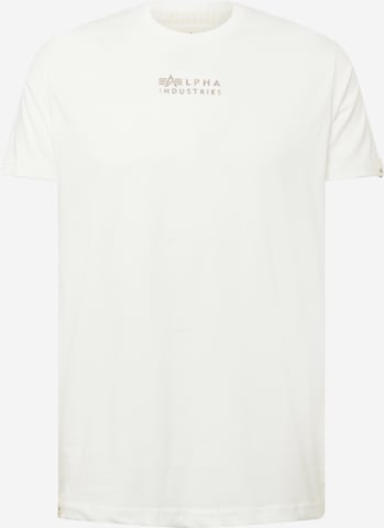 T-Shirt ALPHA INDUSTRIES en blanc : devant