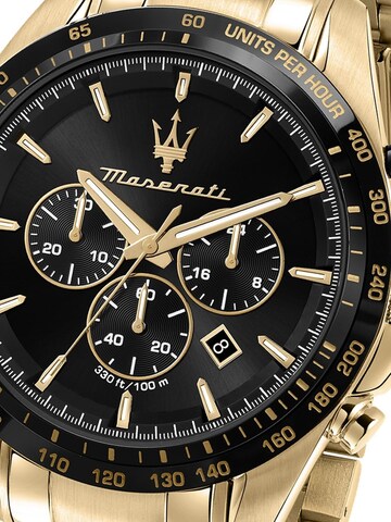 Montre à affichage analogique Maserati en or