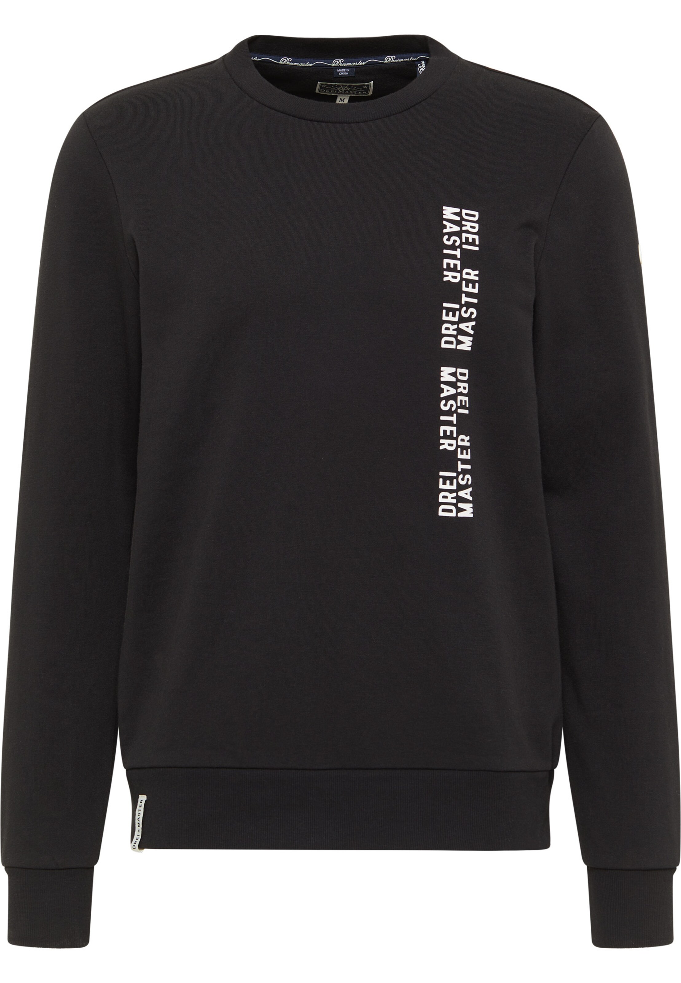 Männer Sweat DreiMaster Maritim Sweatshirt in Schwarz - TI91138 Männer Sweat DreiMaster Maritim Sweatshirt in Schwarz - TI91138
