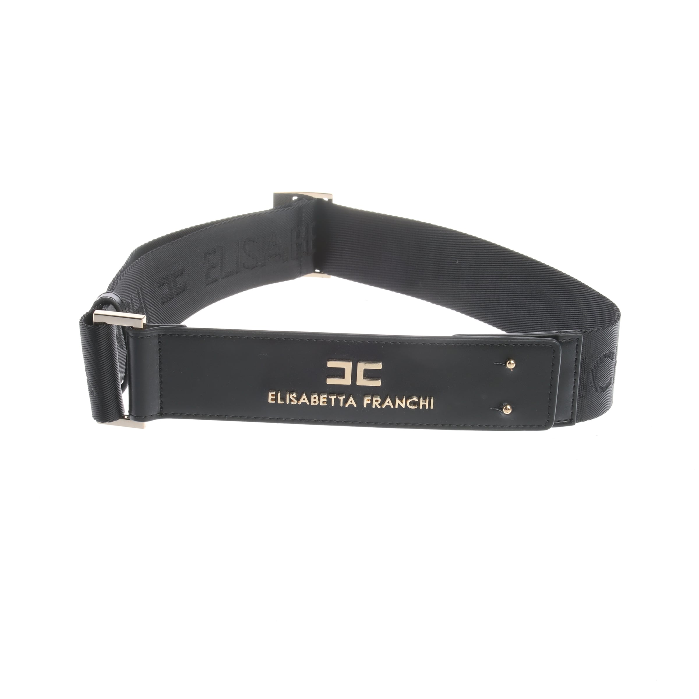 Elisabetta Franchi Gürtel S in Schwarz: Vorderseite
