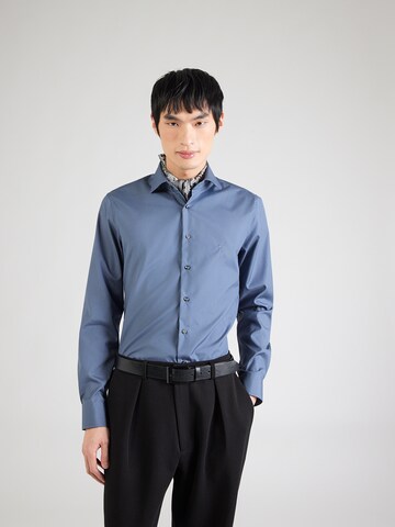 Michael Kors Slim fit Button Up Shirt in Blue: front