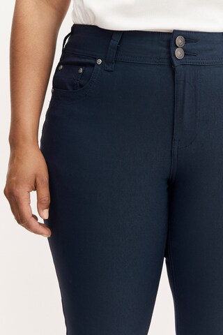 Fransa Curve Skinny Broek in Blauw
