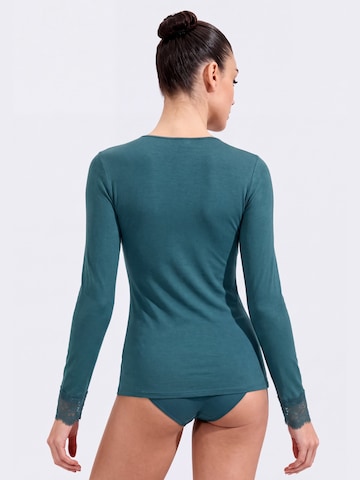 Ciocca - Camiseta térmica 'Maglia Intima con Pizzo in Cashmere Modal Scollo a V' en gris