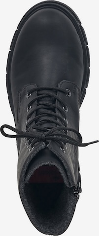 Rieker Lace-Up Ankle Boots in Black