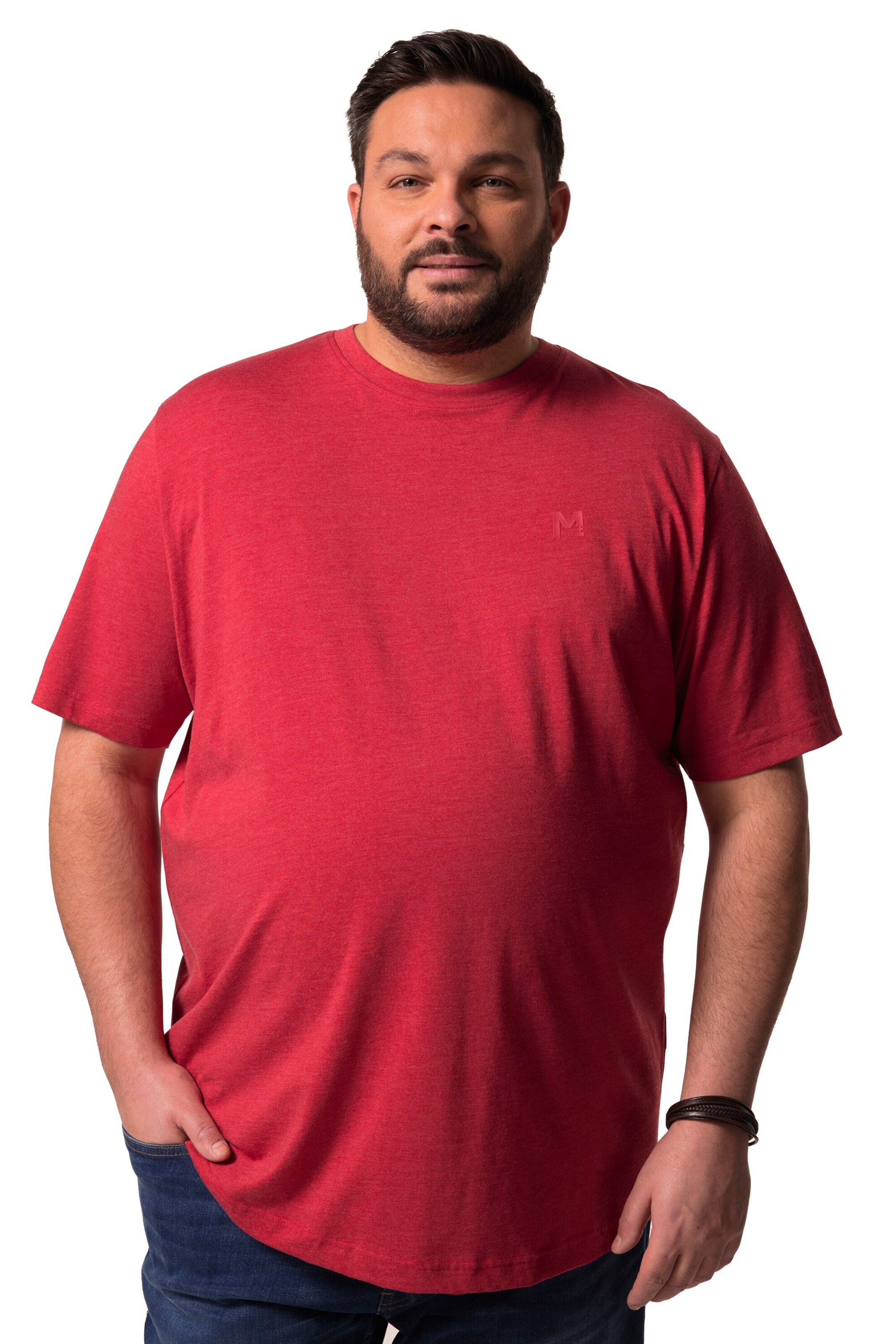 Men Plus T-Shirt in Rot: Vorderseite