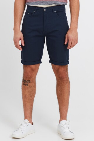 !Solid Regular Chino 'MILAN' in Blauw: voorkant